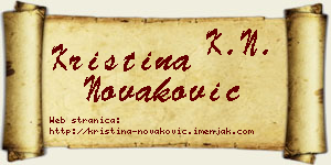 Kristina Novaković vizit kartica